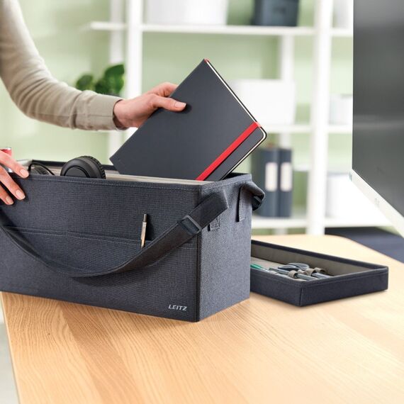 Leitz 67230089 Aufbewahrungsbox Aufbewahrungstasche Rechteckig Stoff Grau, 4 image