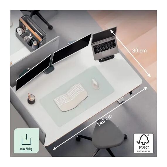 Leitz 67730001 Stehschreibtisch Weiß, 3 image