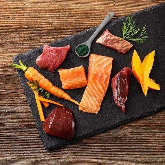 Fleischeslust 6781745 Hunde-Dosenfutter Rind, Karotte, Kürbis, Lachs, Spirulina Universal 400 g, 4 image