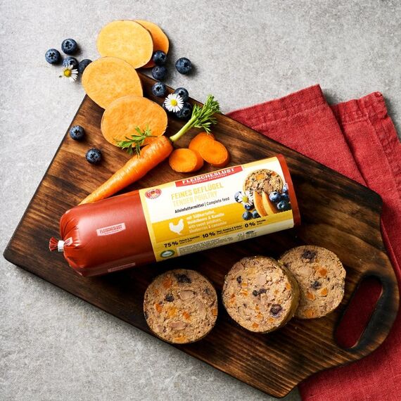 Fleischeslust 6781744 Hunde-Dosenfutter Heidelbeere, Kamille, Geflügel, Süßkartoffeln Universal 400 g, 3 image