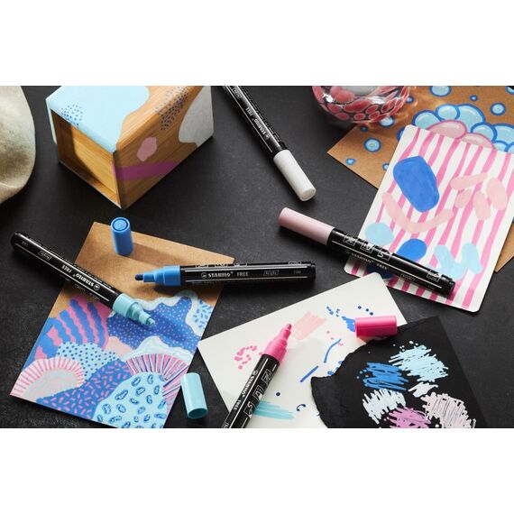 STABILO FREE Acrylic Marker 3 Stück(e) Weiß, 5 image