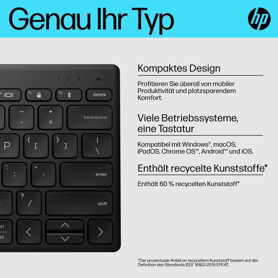 HP 355 Kompakte Bluetooth-Tastatur für mehrere Geräte, 9 image