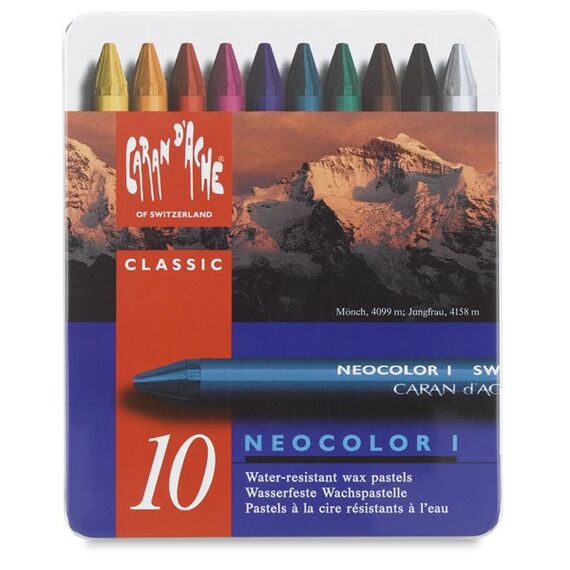 Caran d-Ache NEOCOLOR I Wachspastellkreide Hart Blau 10 Stück(e)