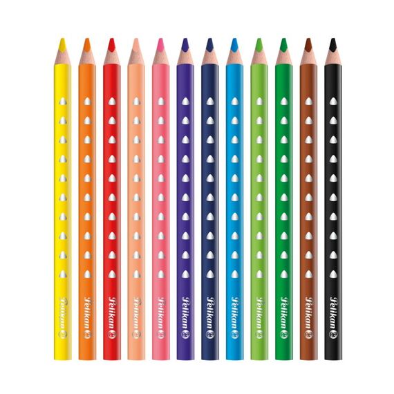 Pelikan 700627 Buntstift Schwarz, Blau, Braun, Grün, Hellblau, Hellgrün, Orange, Pfirsich, Pink, Rot, Violett, Gelb 12 Stück(e)