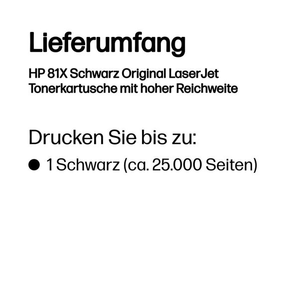 HP 81X Schwarz Original LaserJet Tonerkartusche mit hoher Reichweite, 3 image