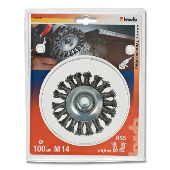kwb 719330 Rund- & Rotorbürste Speichenrad 10 cm