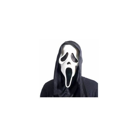 Max Bersinger Halloween Screammaske mit Tuch, Gummi