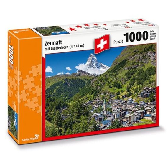 carta.media Zermatt mit Matterhorn Puzzlespiel 1000 Stück(e) Cartoons