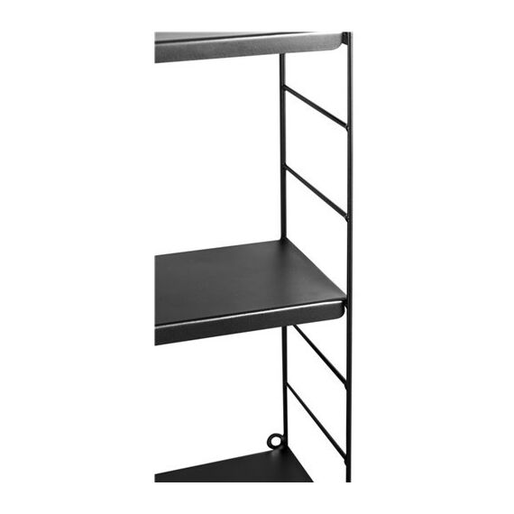 Schou 73124 Regal Regal für Leitern Wandverteiler Metall Schwarz