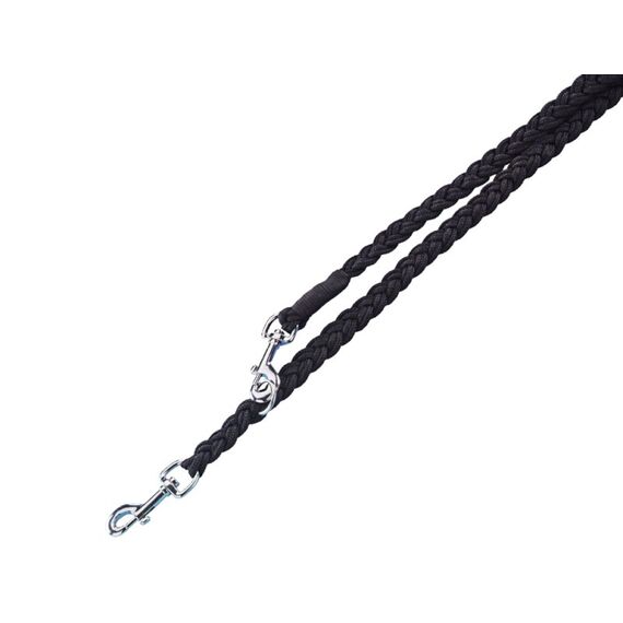 Nobby 73128-05 Hunde-/Katzenleine 2 m Schwarz Nylon Hund Doppelleine