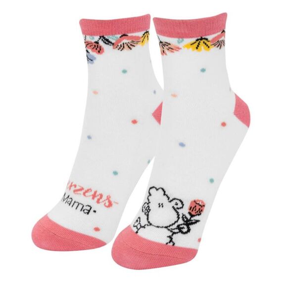Sheepworld 73919 Socke Weiblich Pink, Weiß 1 Paar(e)