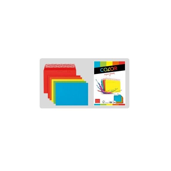 Elco 74634.00 Briefumschlag C6 (114 x 162 mm) Blau, Grün, Orange, Rot, Gelb 20 Stück(e)