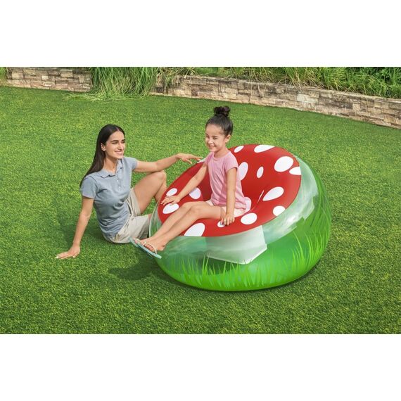 Bestway 75123 Aufblasbarer Sessel Einzelstuhl Grün, Rot, Transparent, Weiß, 3 image