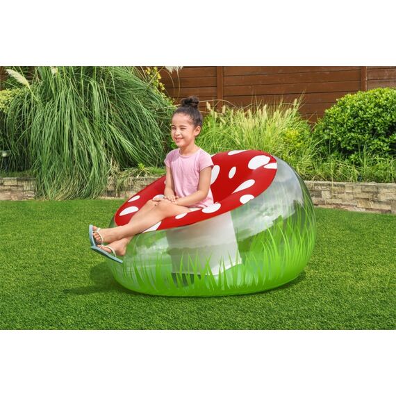 Bestway 75123 Aufblasbarer Sessel Einzelstuhl Grün, Rot, Transparent, Weiß, 4 image