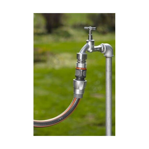 Gardena 18256-20 Anschlussteil für Wasserschlauch Schlauchanschluss Metall, Kunststoff Schwarz, Grau, Metallisch 1 Stück(e)