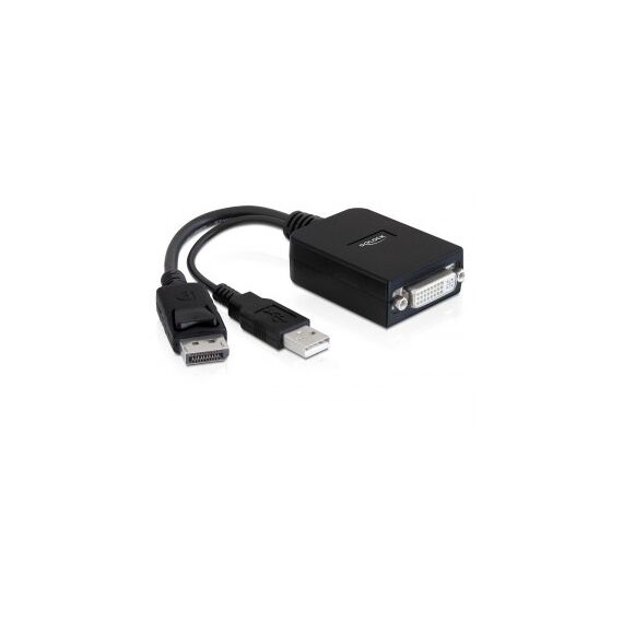 DeLOCK 61855 Videokabel-Adapter 0,23 m DisplayPort DVI-I Schwarz