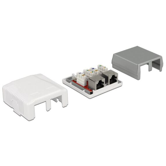 DeLOCK 86197 Steckdose 2 x RJ-45 Weiß, 3 image