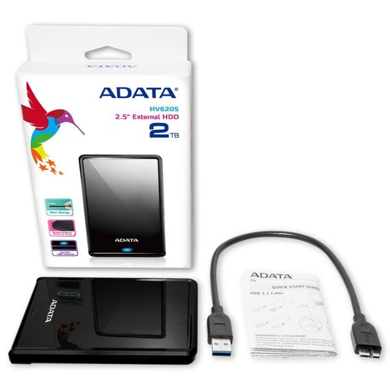 ADATA HV620S Externe Festplatte 2 TB USB Typ-C 3.2 Gen 1 (3.1 Gen 1) Schwarz, 5 image