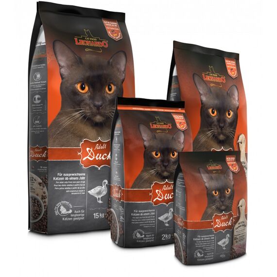 Leonardo Cat Food 758325 Katzen-Trockenfutter 7,5 kg Adult Ente, Geflügel