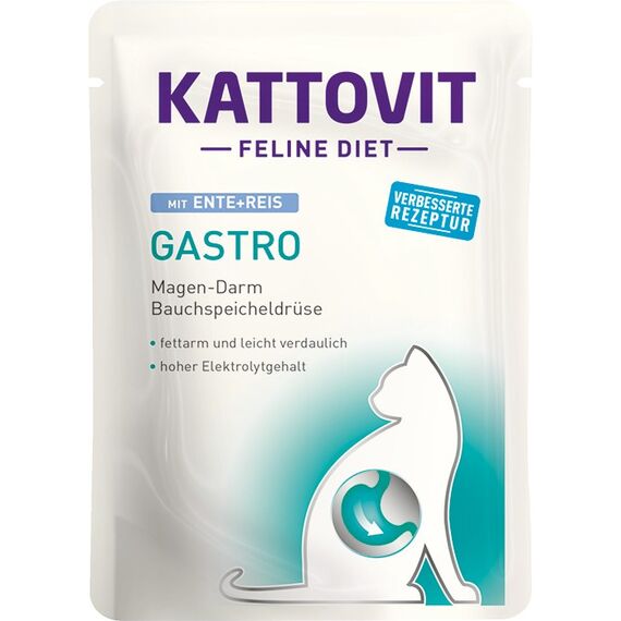 Kattovit 77236 Katzen-Trockenfutter 85 g Adult Ente, Reis