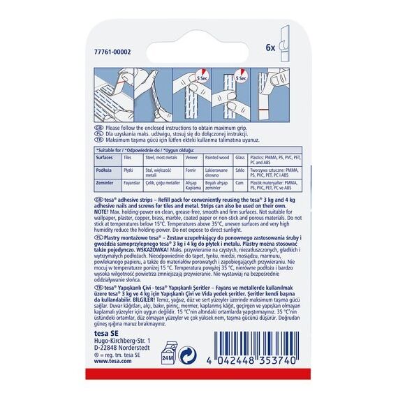 TESA 77761-00000 Montageband & -etikett Universalhaken