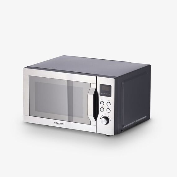 Severin 7777000 Schwarz, Edelstahl Grill-Mikrowelle Arbeitsplatte 25 l 900 W