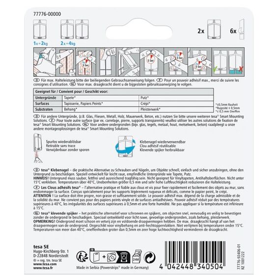 TESA 77776-00000-01 Wandhalterung Drinnen Bildhaken Weiß 2 Stück(e), 3 image