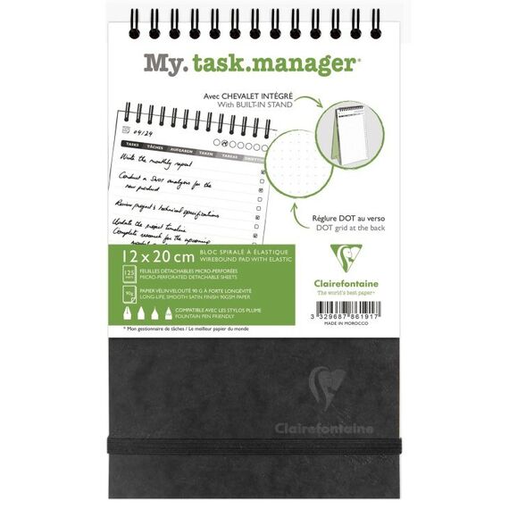 Clairefontaine 78619C Notizbuch 125 Blätter Schwarz