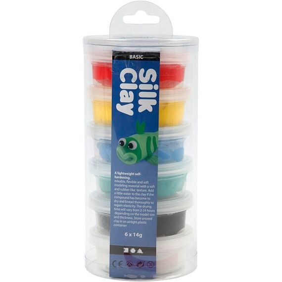 Creativ Company Silk Clay Modellierton 14 g Gemischte Farben 6 Stück(e)