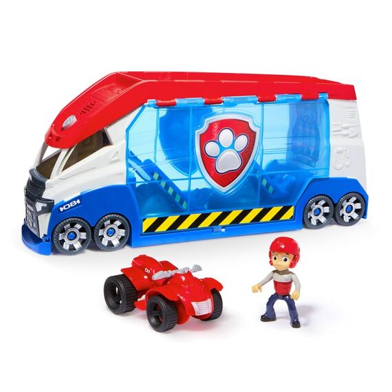 PAW Patrol - Launch'n Rescue Patroller, Teamfahrzeug 55,8 cm, mit Ryder-Figur und Quad-Basisfahrzeug, Doppel-Startkatapult und Geräuscheffekte, Platz für 6 Fahrzeuge, ab 3 Jahren, 7 image