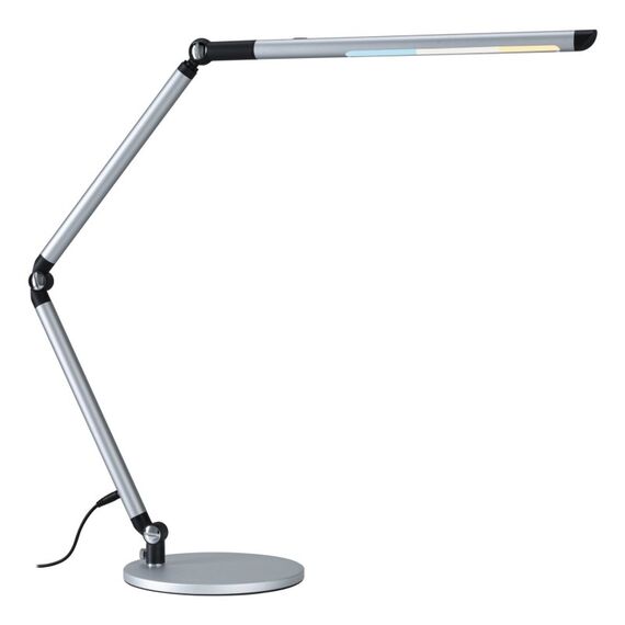 Paulmann LED Schreibtischleuchte 3-Step-Dim FlexBar White Switch 700lm 9,5W Silber ma