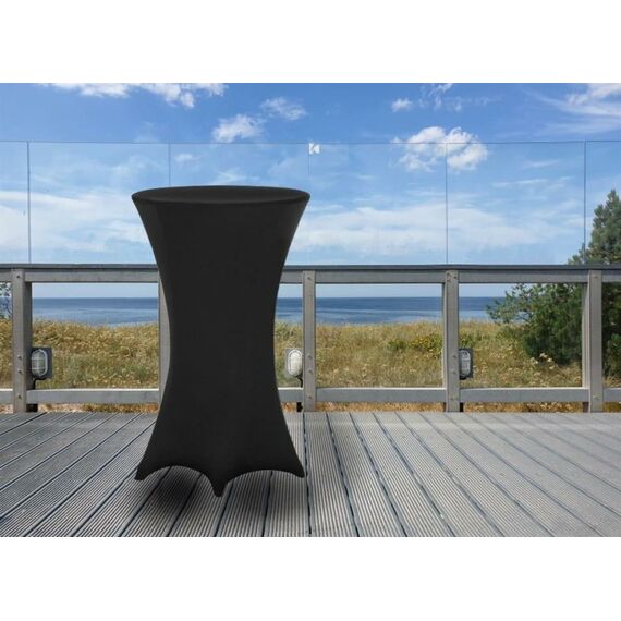 dameco Stehtisch Stretch Husse Schwarz 120cm Höhe Durchmesser 60-65cm, 3 image
