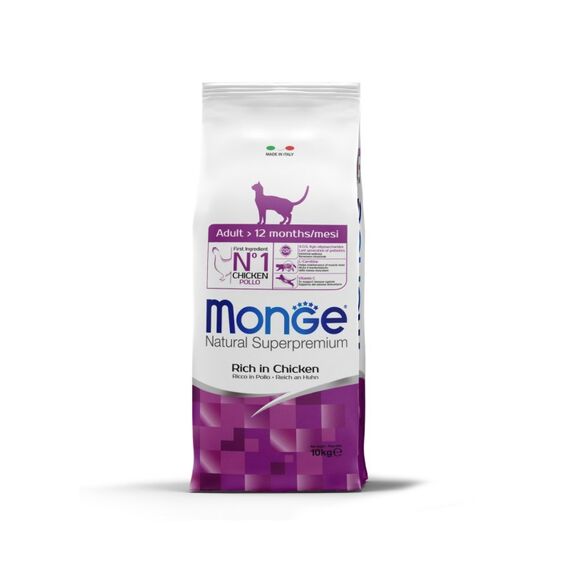 Monge 8009470056236 Katzen-Trockenfutter 10 kg Adult Huhn