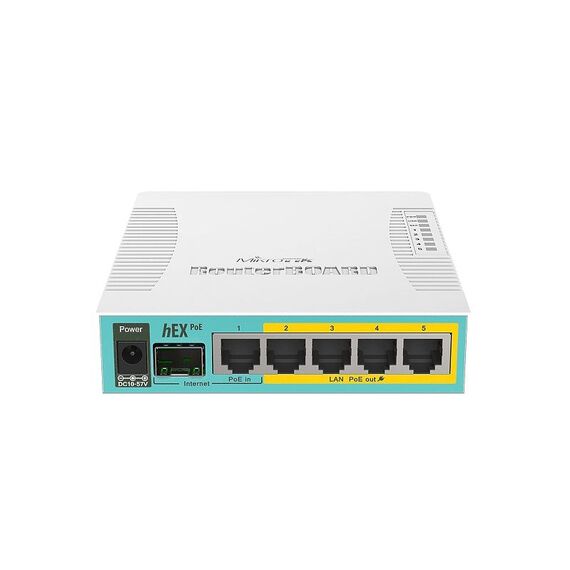 Mikrotik hEX PoE Kabelrouter Weiß, 3 image