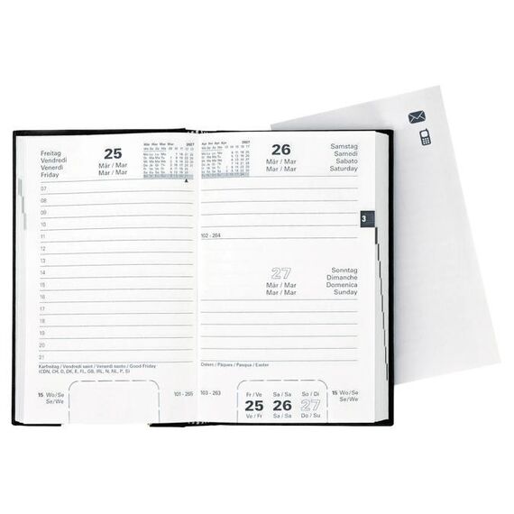 Biella 807401020027U Terminkalender Tagesterminkalender 352 Seiten Schwarz, 3 image