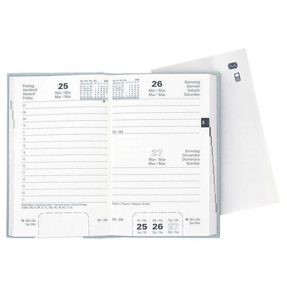 Biella 807401060027U Terminkalender Tagesterminkalender 352 Seiten Hellblau, 3 image