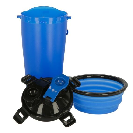 Kerbl 80845 Futter-/Wasserspender für Hunde/Katzen Kunststoff, Silikon Schwarz, Blau Hund, 4 image