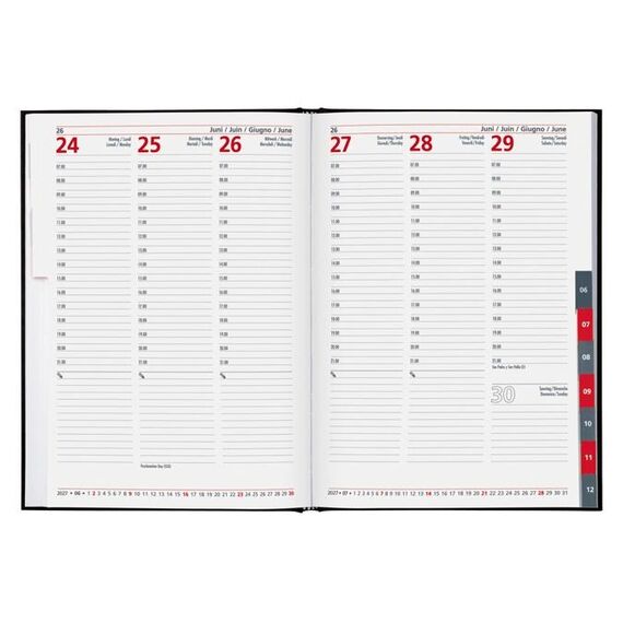 Biella 809370020027U Terminkalender Wochen-Terminkalender 148 Seiten Schwarz, 3 image