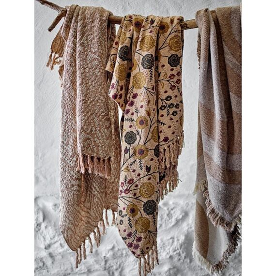 Bloomingville 82066525 Überwurfdecke 130 x 160 cm Baumwolle, Polyester, Viskose, Wolle Braun, 5 image
