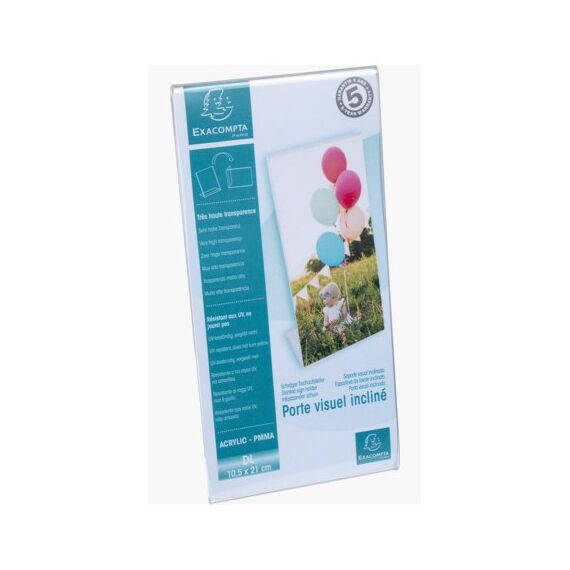 Exacompta 83058D Zeichenhalter und Informationsstand Schilderhalter 10 x 21cm Acryl, Polymethylmethacrylat (PMMA) Transparent, 3 image