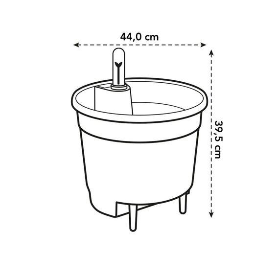 elho Self-watering insert Schwarz Keramik, Farbe: Schwarz, 7 image