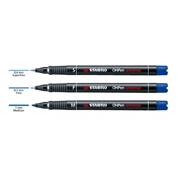 STABILO OHPen universal permanent, 4 Pack Permanent-Marker Rundspitze Schwarz, Blau, Grün, Rot 4 Stück(e), 3 image