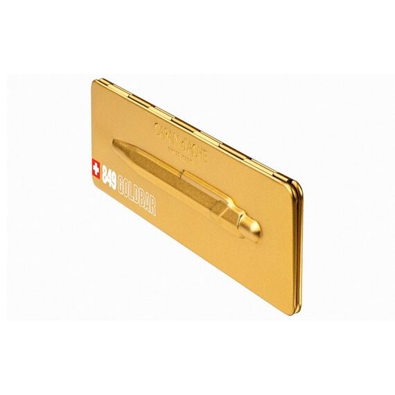 Caran d-Ache 849 Goldbar Blau Clip-on-Einziehkugelschreiber 1 Stück(e), 3 image
