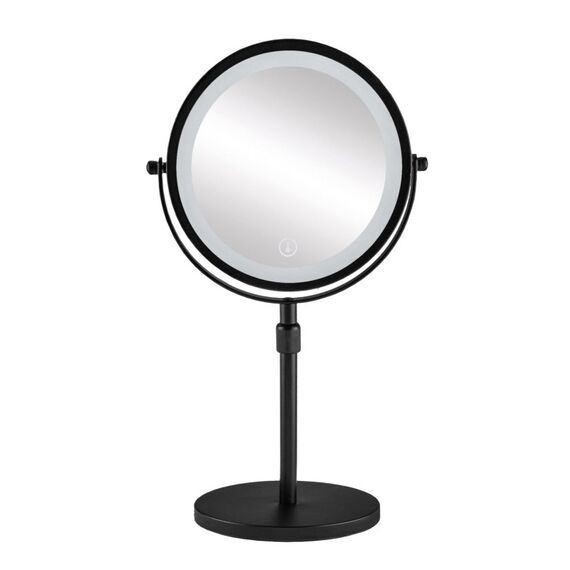 Kleine Wolke Level Make-up-Spiegel Freistehend Rund Schwarz