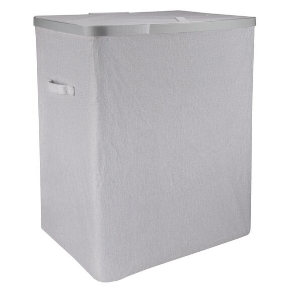Kleine Wolke BOB Wäschekorb Rechteckig Karton, Faser, Polyester, Polypropylen (PP) Grau