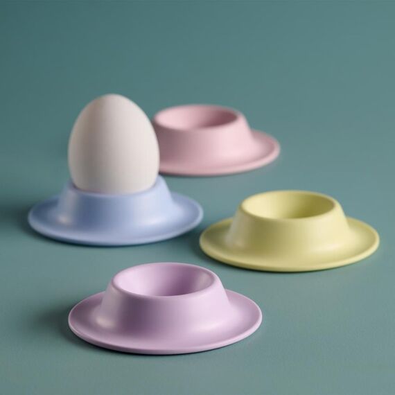 APS-Germany 85298 Eierbecher Rot, Violett, Blau, Gelb, 6 image