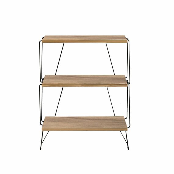 Woody Fashion 854KLN4320 Regal Modulares Regal Freistehend Partikelbord Schwarz, Kiefer