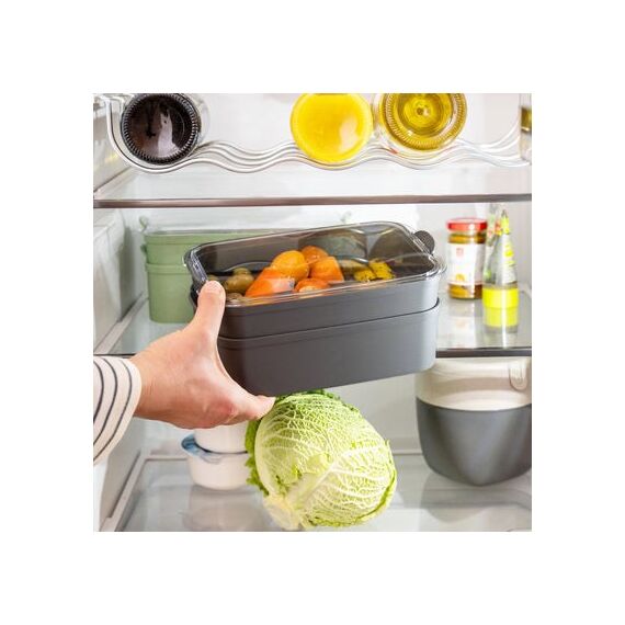 koziol STAKK BENTOBOX 2 Brotdosenset 2 l Kunststoff Grau 1 Stück(e), Farbe: Grau, 5 image