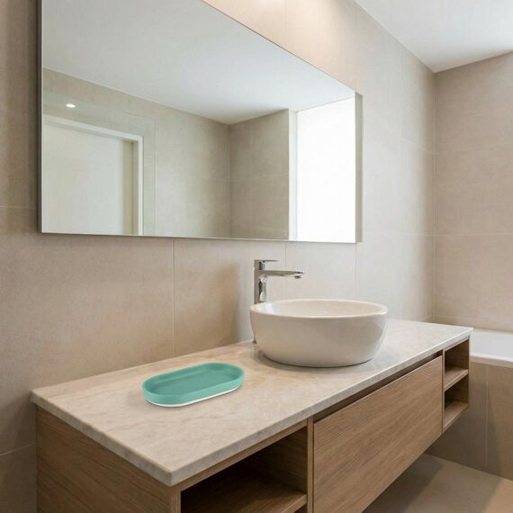Kleine Wolke 8693672885 Badezimmer-Aufbewahrungsbehälter Türkis, 4 image