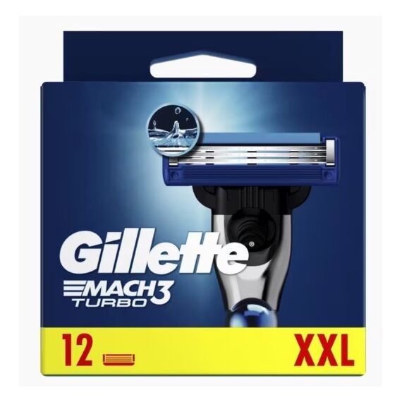 Gillette MACH3 Turbo Rasierklinge 12 Stück(e) Edelstahl Männer